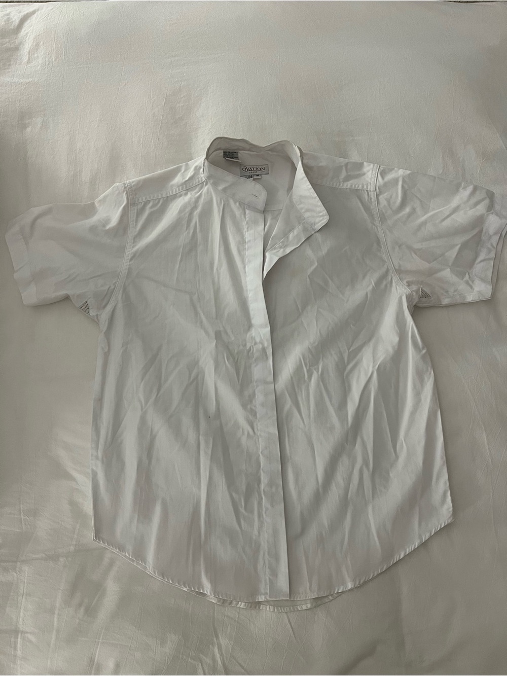 Women's White Equestrian Vented Top